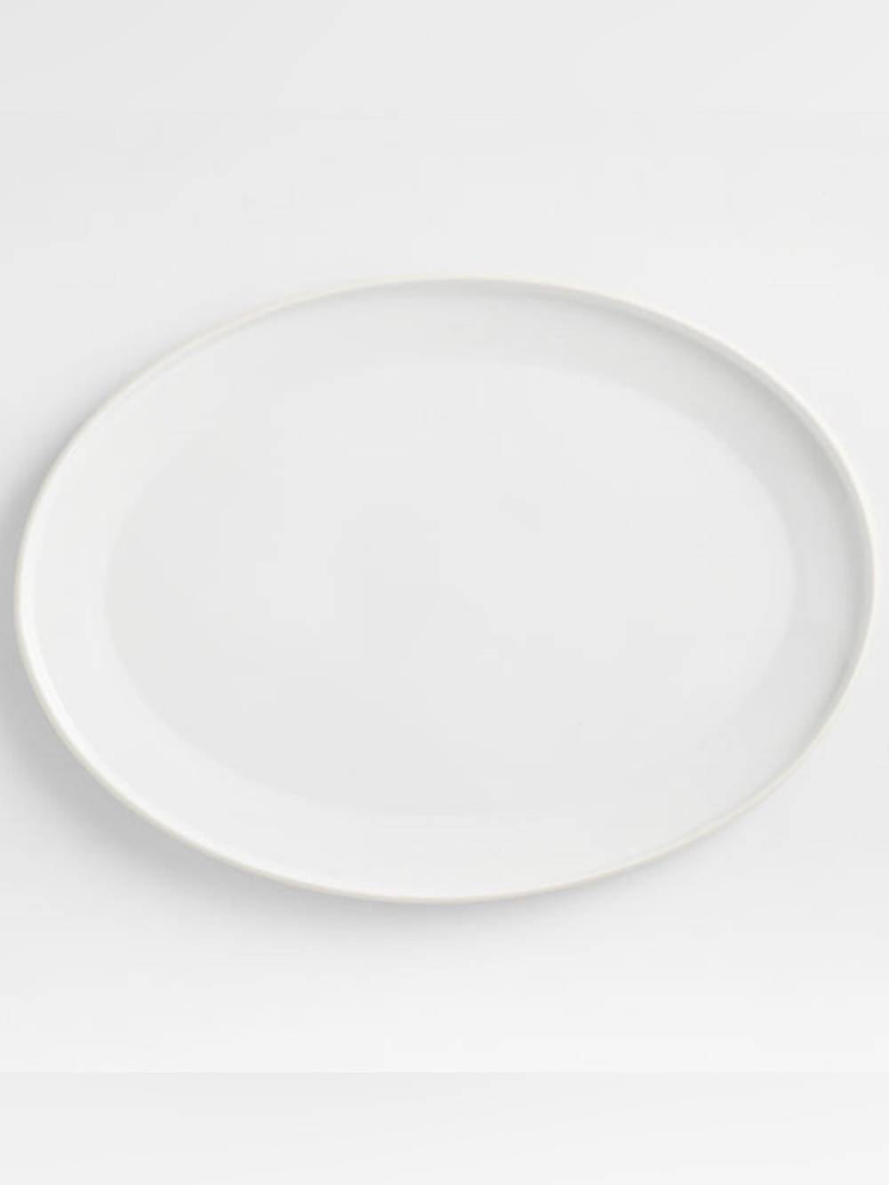 New! Crate&Barrel Porcelain Oval Serving Platter in White
